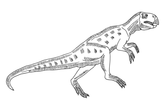 Download Jurassic Animal Sketch. Hand Drawn Dinos - Premium Resources