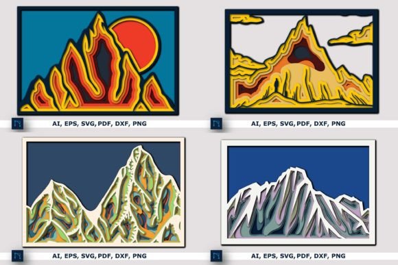 Download Mountain-Cricut SVG-CNC Laser Cut Bundle - Cnc laser Collection