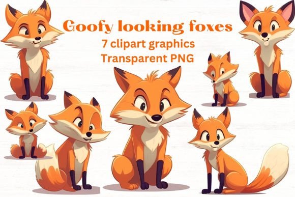Download Goofy-looking FOXES Funny Clipart Set - Foxes Collection